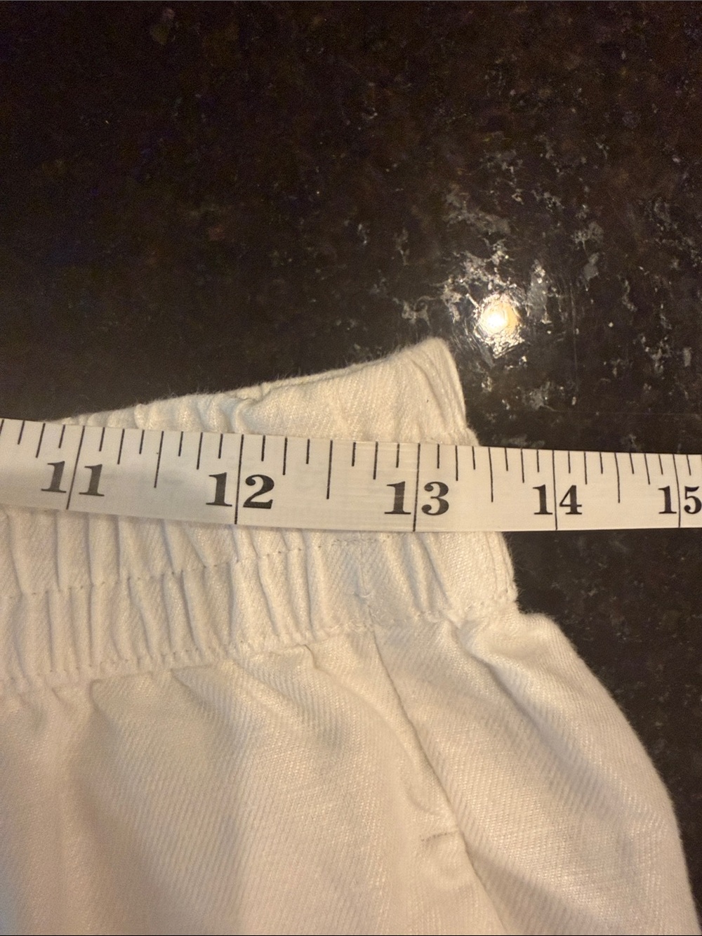 LOFT White Linen Relaxed Fit Shorts w Elastic Waist Size XS - Picture 8 of 11